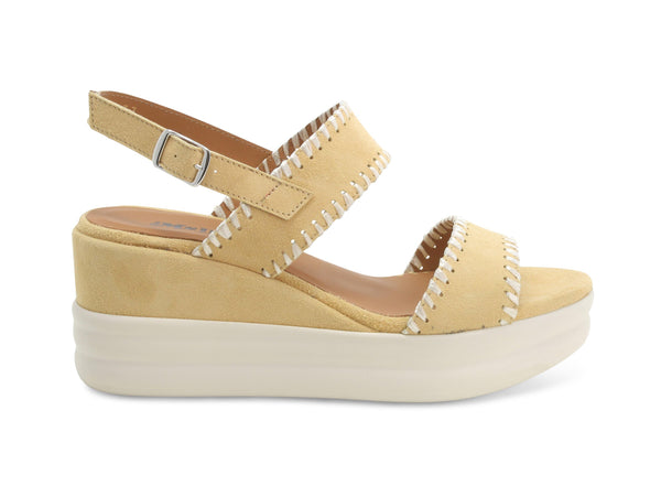 Melluso Donna Sandali Platform a 2 fasce in Camoscio Giallo R80522D-230870